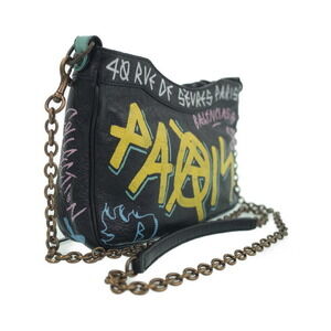 Balenciaga Graffiti Bazaar Bag Chain Shoulder